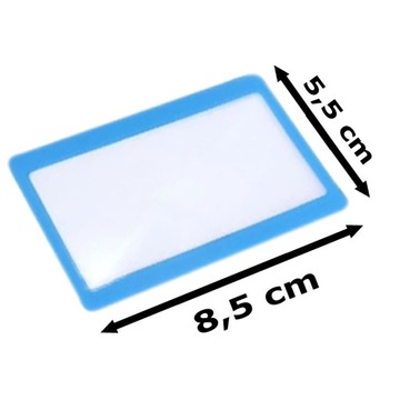 SZKŁO POWIĘKSZAJĄCE KARTA DO PORTFELA LUPA POWIĘKSZAJĄCA FORMACIE KARTY