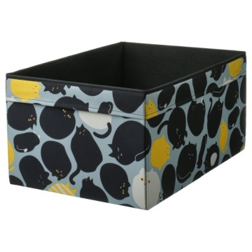 IKEA SKAJARE Коробка чорний синій 53x37x26 см
