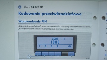 Руководство пользователя магнитолы VW RCD 210 VW Polo UP PL