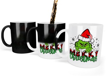 KUBEK MAGICZNY NA ŚWIĘTA GRINCH NOSACZ ŚMIESZNY PREZENT Z NADRUKIEM