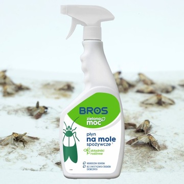 BROS GREEN POWER ЖИДКОСТЬ ДЛЯ УДАЛЕНИЯ ПИЩЕВОЙ МОЛИ, ИНГРЕДИЕНТЫ, БЕЗ ХИМИЧЕСКИХ 500 МЛ