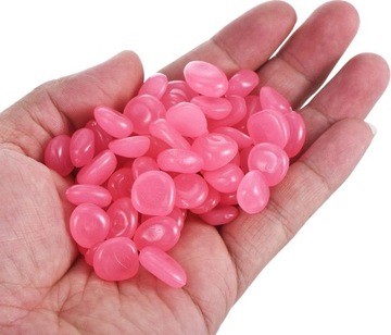 ГАЛЬКА СВЕТЯЩИЕСЯ ФЛУОРЕСЦЕНТНЫЕ ДЕКОРАТИВНЫЕ КАМНИ ДЛЯ ДОМАШНЕГО САДА РОЗОВЫЕ