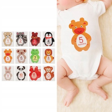 NAKLEJKI Z MIESIĄCAMI DLA NIEMOWLĄT