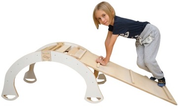 Bujak Drewniany Montessori Zjeżdżalnia dla Dzieci 3w1 Składany Leżak M