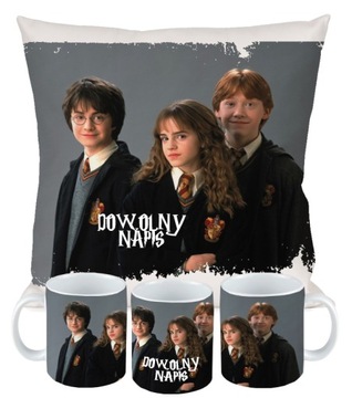 ZESTAW KUBEK + PODUSZKA HARRY POTTER + IMIĘ 40 w34
