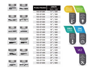 ЩЕТКА ПЕРЕДНЕГО СТЕКЛООЧИСТИТЕЛЯ 26/650MM + АДАПТЕРЫ