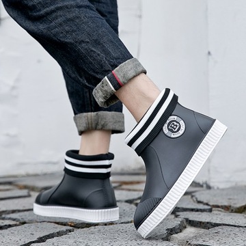 НОВЫЕ МУЖСКИЕ УТЕПЛЕННЫЕ, СЪЕМНЫЕ КОРОТКИЕ РЕЗИНОВЫЕ БОТИНКИ 41