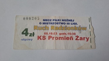 RUCH RADZIONKÓW - PROMIEŃ ŻARY 05-10-2003
