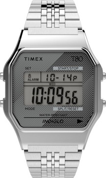 ЧАСЫ TIMEX В РЕТРО-СТИЛЬ T80 TW2R79300 INDIGLO