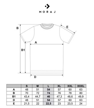 T-shirt Koszulka Męska Krótki Rękaw Gładka Mini Nadruk Bawełniana 2XL MORAJ