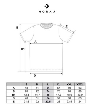 T-shirt Koszulka Męska Krótki Rękaw z Grubym Nadrukiem Bawełniana 3XL MORAJ
