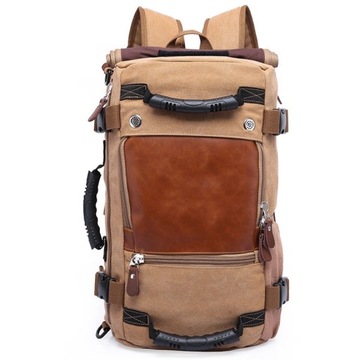KAKA 0208 Multifunction Canvas Rucksack Retro Casual Large Capacity Outdoor