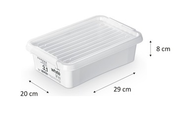 КОНТЕЙНЕР-ОРГАНИЗАТОР С КРЫШКОЙ 3,1 л белый