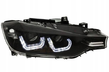 SVĚTLA PŘEDNÍ BMW F30 F31 11-15 BLACK RINGY LED