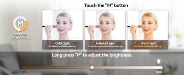 Зеркало для макияжа с мерцающей светодиодной подсветкой высотой 50 см в голливудском стиле ELECWISH