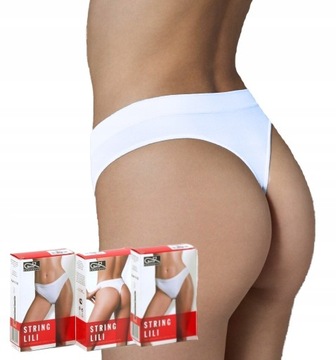 Stringi GATTA majtki LILI damskie XL białe 3-PAK