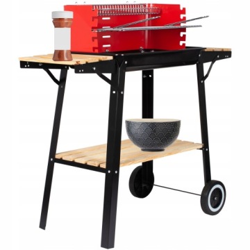 САДОВЫЙ УГОЛЬНЫЙ ГРИЛЬ, ХРОМИРОВАННЫЙ, ПОРТАТИВНЫЙ, РЕГУЛИРУЕМЫЙ, ПОРТАТИВНЫЙ ГРИЛЬ ДЛЯ ВЕРЛ, 2 ПОЛКИ