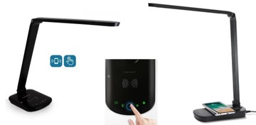 LAMPKA BIURKOWA LED 8W Z ŁADOWARKĄ USB INDUKCYJNĄ