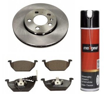 TARCZE KLOCKI PRZÓD MAXGEAR VW P. A3/BORA/GOLF 4/POLO/OC ZMYWACZ GRATIS