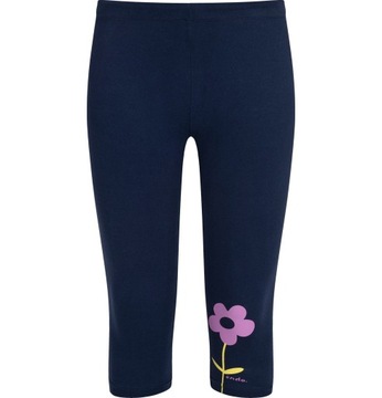 Legginsy dziewczęce leginsy 3/4 dziecięce bawełniane 116 z kwiatkiem Endo