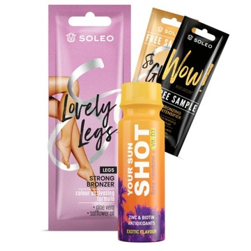 SOLEO LOVELY LEGS 3x10ml MOCNY BRONZER DO OPALANIA NÓG +GRATISY