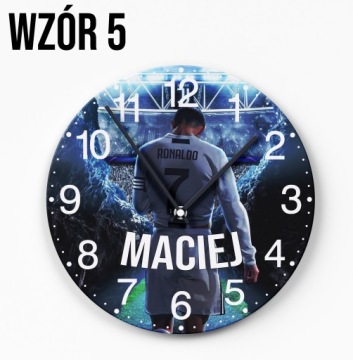 ДЕТСКИЕ НАСТЕННЫЕ ЧАСЫ 29СМ КРУГЛЫЕ ПОДАРОК ​​CRISTIANO RONALDO CR7