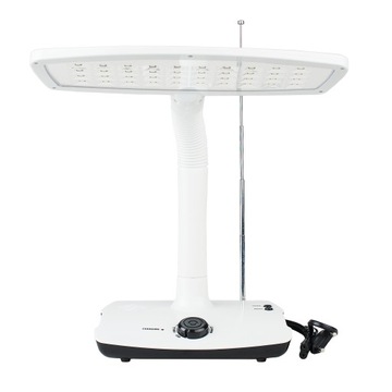 Lampa biurkowa LED i radio akumulatorowa ładowalna