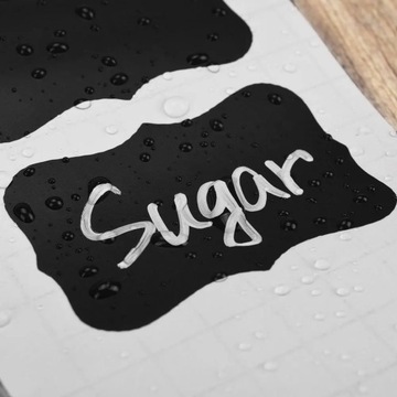 ЧЕРНЫЕ ЭТИКЕТКИ ДЛЯ ОБРАБОТКИ БАНОК БУТЫЛКИ С МАРКЕРОМ + наклейки-маркеры 120