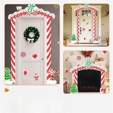1 КОМПЛЕКТ РОЖДЕСТВЕНСКИХ НАКЛЕЙКИ НА ДВЕРИ ПРАЗДНИЧНЫЕ ДВЕРИ