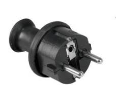 wtyczka WT-40 CZARNA PROSTA 16A