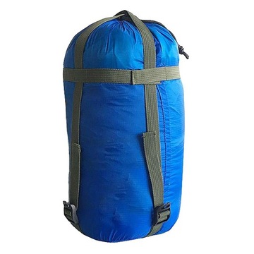 Компрессионный спальный мешок, водонепроницаемый, со шнурком, синий
