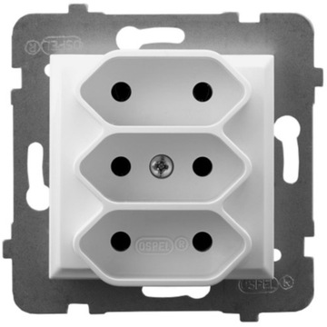 РОЗЕТКА ТРОЙНАЯ ARIA БЕЛАЯ