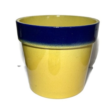 Osłonka donicy żółta 12cm okazja / u1