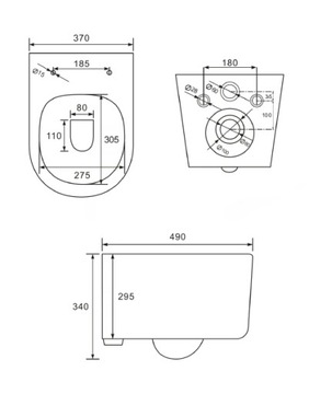 ТУАЛЕТНЫЙ НАБОР, GEBERIT FRAME, MEXEN CARMEN MAT