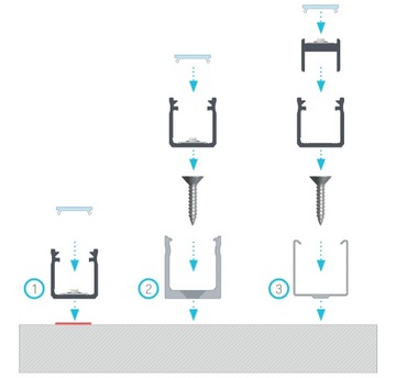 МОНТАЖНЫЙ КРОНШТЕЙН ДЛЯ СВЕТОДИОДНОГО ПРОФИЛЯ LUMINES Y-ТИПА