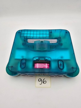 КОНСОЛЬ NINTENDO 64, ЕВРОПЕЙСКАЯ ВЕРСИЯ, ПРОЗРАЧНАЯ СИНЯЯ + ОРИГИНАЛЬНЫЕ АКСЕССУАРЫ