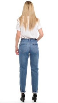 LEE spodnie HIGH WAIST jeans MOM STRAIGHT_ W28 L33