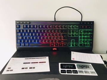 Podświetlana klawiatura RGB HQMAX włoski układ