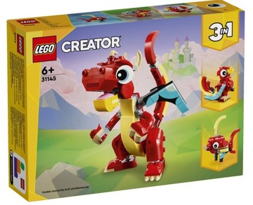 LEGO CREATOR 3in1 — Красный дракон 31145 + БУМАЖНЫЙ ПАКЕТ LEGO