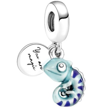 prezent dla niej dziecka CHARMS ZAWIESZKI DO BRANSOLETEK KAMELEON KORALIK