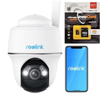 Kamera Reolink GO PT ULTRA 4K 8MP 4G LTE USB-C + KARTA 64GB