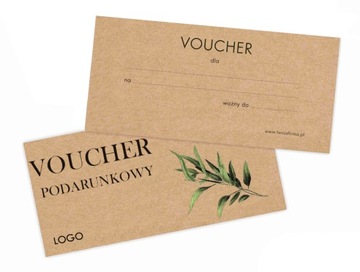 VOUCHER eko karty bony podarunkowe x 50
