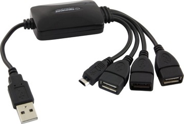HUB ROZGAŁĘZIACZ USB - 3 x USB + 1 x MICRO USB