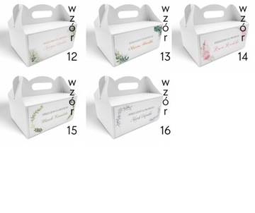 Коробка для торта 10 шт. Персонализация Спасибо 1-е причастие УЗОРЫ