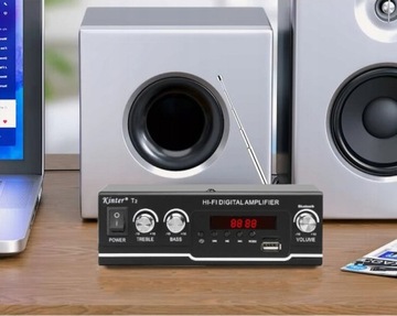 2-КАНАЛЬНЫЙ МОЩНЫЙ УСИЛИТЕЛЬ ЗВУКА BLUETOOTH 5.0 FM-РАДИО USB SD RCA ПУЛЬТ ДИСТАНЦИОННОГО УПРАВЛЕНИЯ