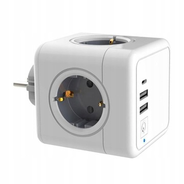 PowerCube Original USB Power Strip 4 серых 2 USB