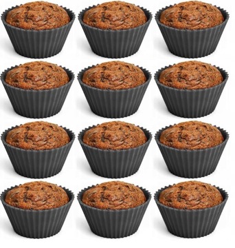 FOREMKI SILIKONOWE BABECZKI MUFFINY ZESTAW 12 SZT