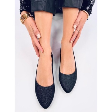 Черные балетки из экокожи размер 39