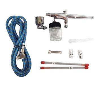 Профессиональный аэрограф, 3 насадки, шланг AIRBRUSH 134K