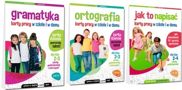 KLASA 2-3 SP ORTOGRAFIA + GRAMATYKA + JAK TO NAPISAĆ KARTY PRACY W DOMU...